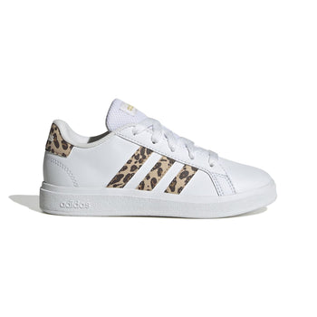 Sneakers bianche da ragazza con strisce animalier adidas Grand Court 2.0 K, Brand, SKU s354000191, Immagine 0